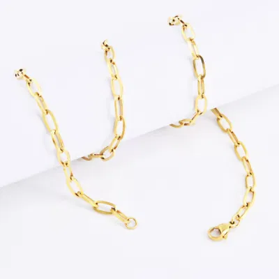 Catena portacavi a filo quadrato di gioielli hip-hop di moda per la creazione di gioielli con bracciale a strati placcati in oro