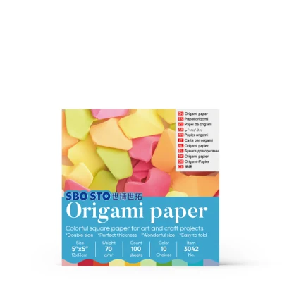 70GSM 5 pollici * 5 pollici Art Origami Paper Craft Carta colorata Carta per progetti artigianali di qualità 13 cm x 13 cm Sbosto2042